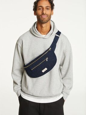 Men's Rivedroite Paris Orsel Crossbody Bag Denim Handsfree Bumbag